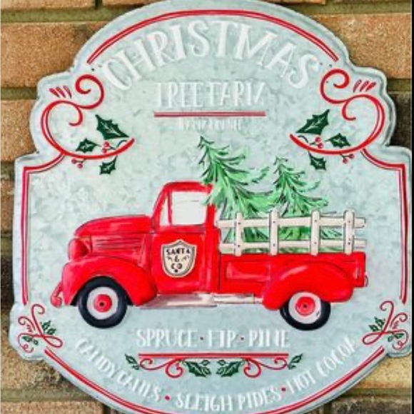 *Christmas Tree Farm Vintage Red Truck Sign - Picture 10 of 10